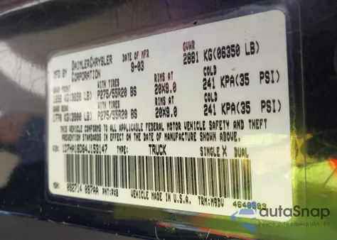 2004 Dodge Ram 1500 Slt/Laramie z USA, uszkodzony, nr VIN 1D7HA16D64J153147